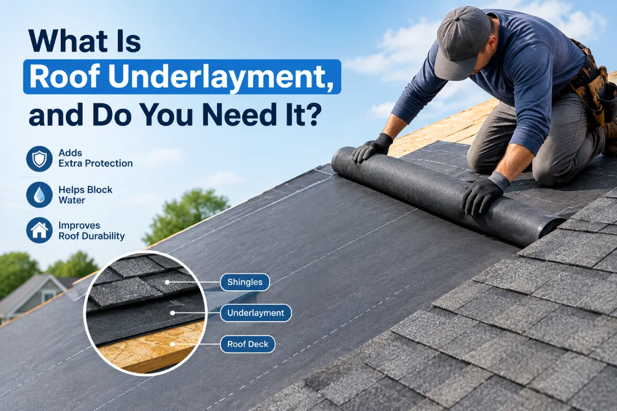 Roof underlayment installed beneath shingles for added water protection