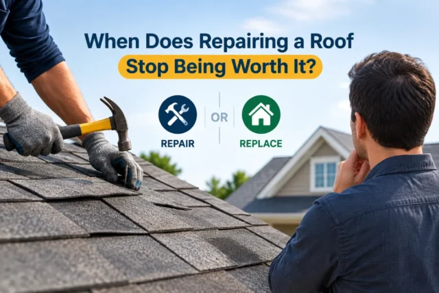 When does repairing a roof stop being worth it compared with replacing the roof